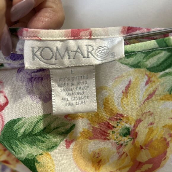 VINTAGE‎ 80' 90' KAMAR prairie Floral Dress 100% Cotton - Picture 2 of 10